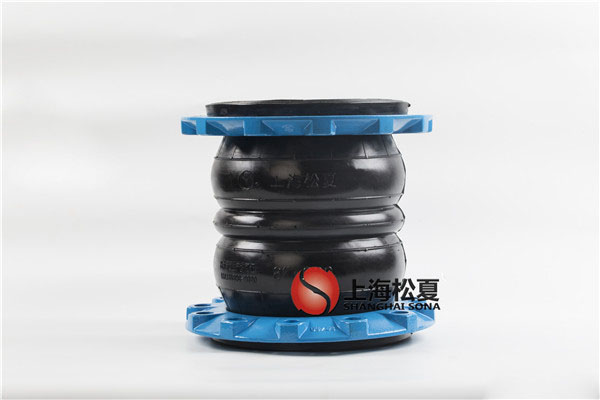 DN200球墨法蘭三元乙丙雙球體橡膠軟接頭，耐高溫